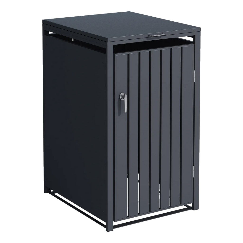 Anthracite Steel Wheelie Bin Store – Single