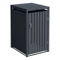 Anthracite Steel Wheelie Bin Store – Single