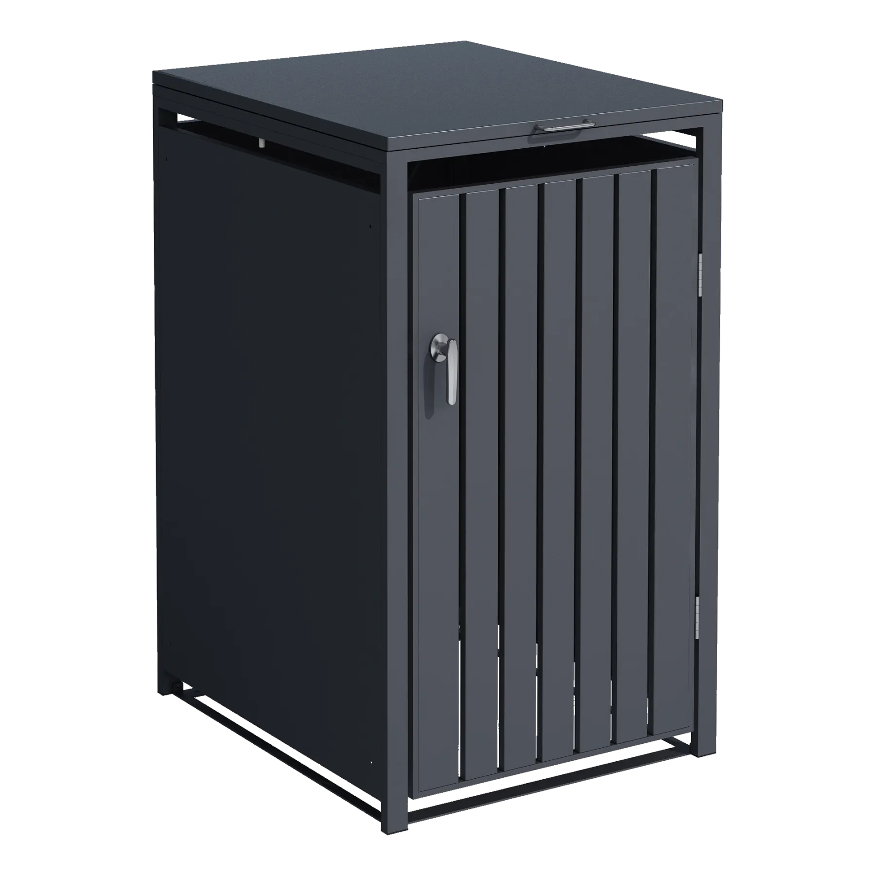 Anthracite Steel Wheelie Bin Store – Single