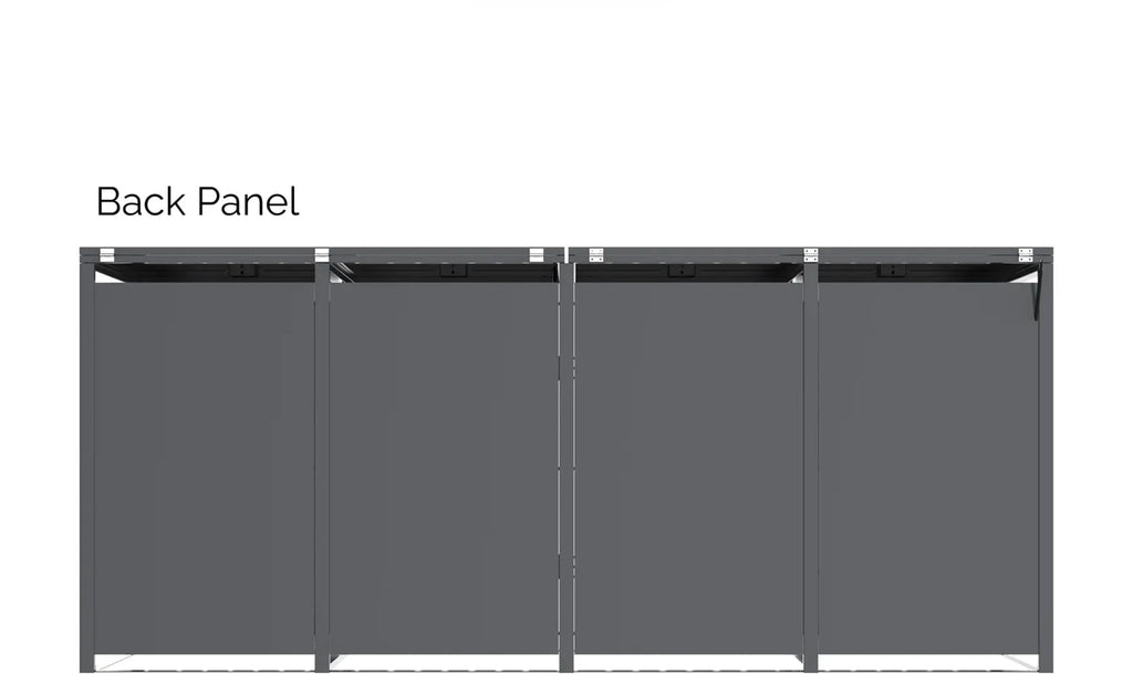 Anthracite Steel Wheelie Bin Store – Quad