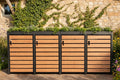 Teak Effect Planter Top Wheelie Bin Store – Quad