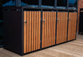 Teak Effect Wheelie Bin Store – Quad