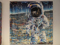 Apollo 11 – full framed painting by Ben Goymour showing astronaut on lunar surface